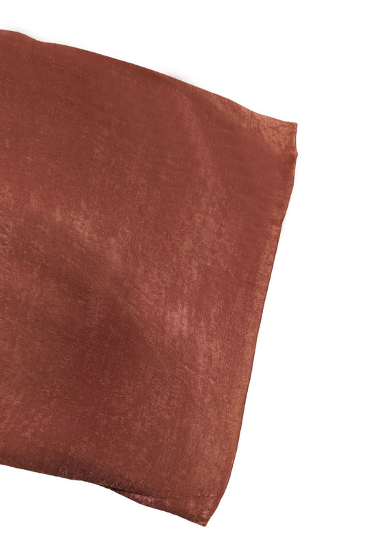 Burnt Orange Velvet Textured Scarf