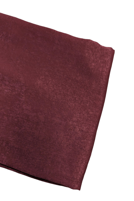 Burgundy Velvet Textured Scarf