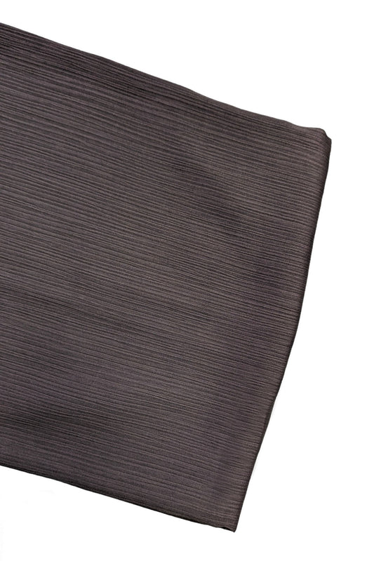 Dark Brown Satin Ribbed Scarf