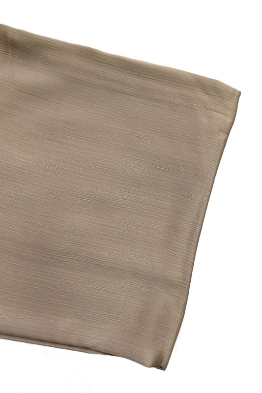 Mocha Satin Ribbed Scarf
