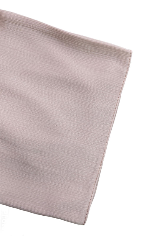 Rose Nude Satin Ribbed Scarf