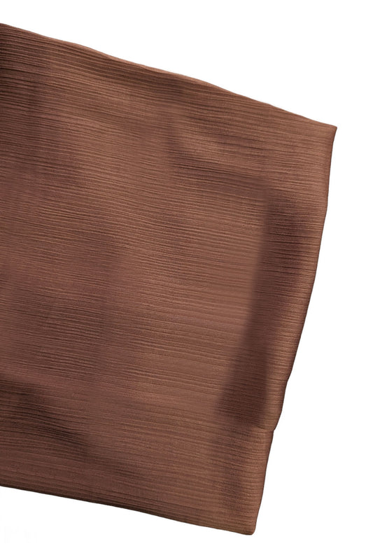 Rust Satin Ribbed Scarf