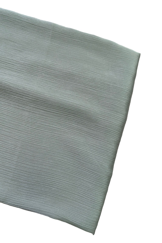 Sage Satin Ribbed Scarf