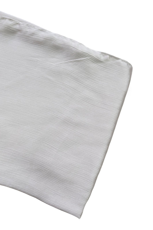 Silver Satin Ribbed Scarf