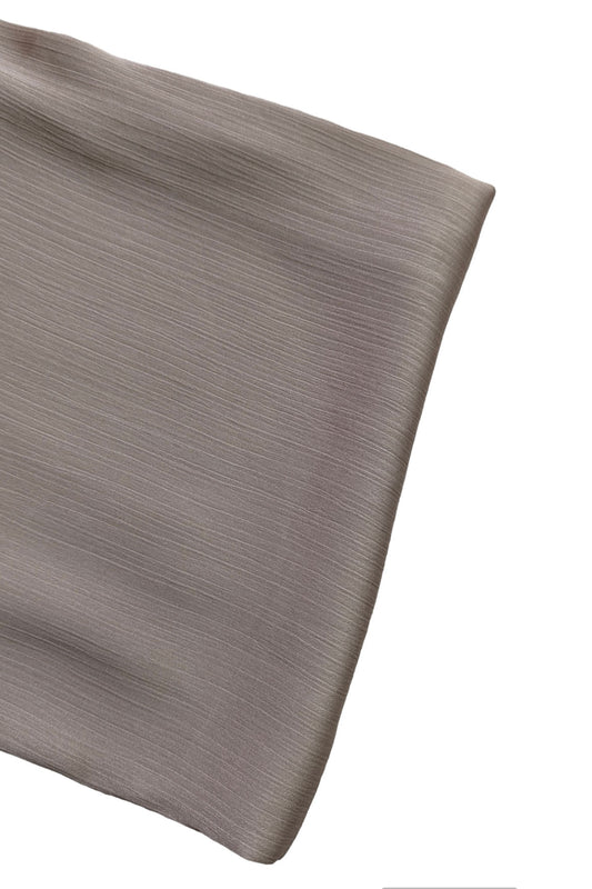 Taupe Satin Ribbed Scarf