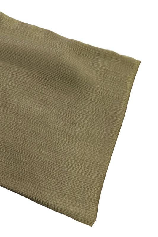 Vintage Green Satin Ribbed Scarf