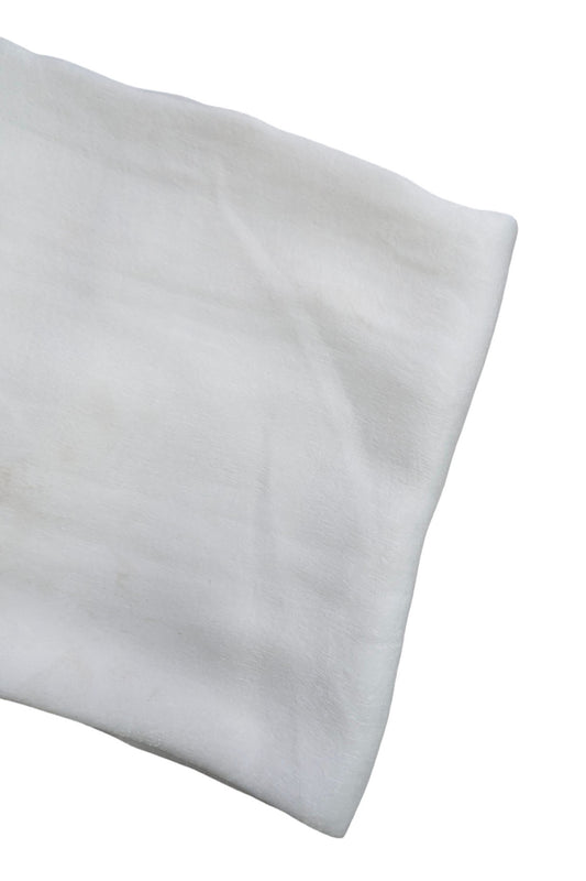White Velvet Textured Scarf