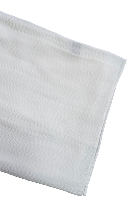 White Satin Ribbed Scarf